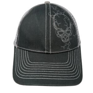 Intel Baseball Cap Black One Size Mesh Skull Molecular SSD 730 Strapback Hat